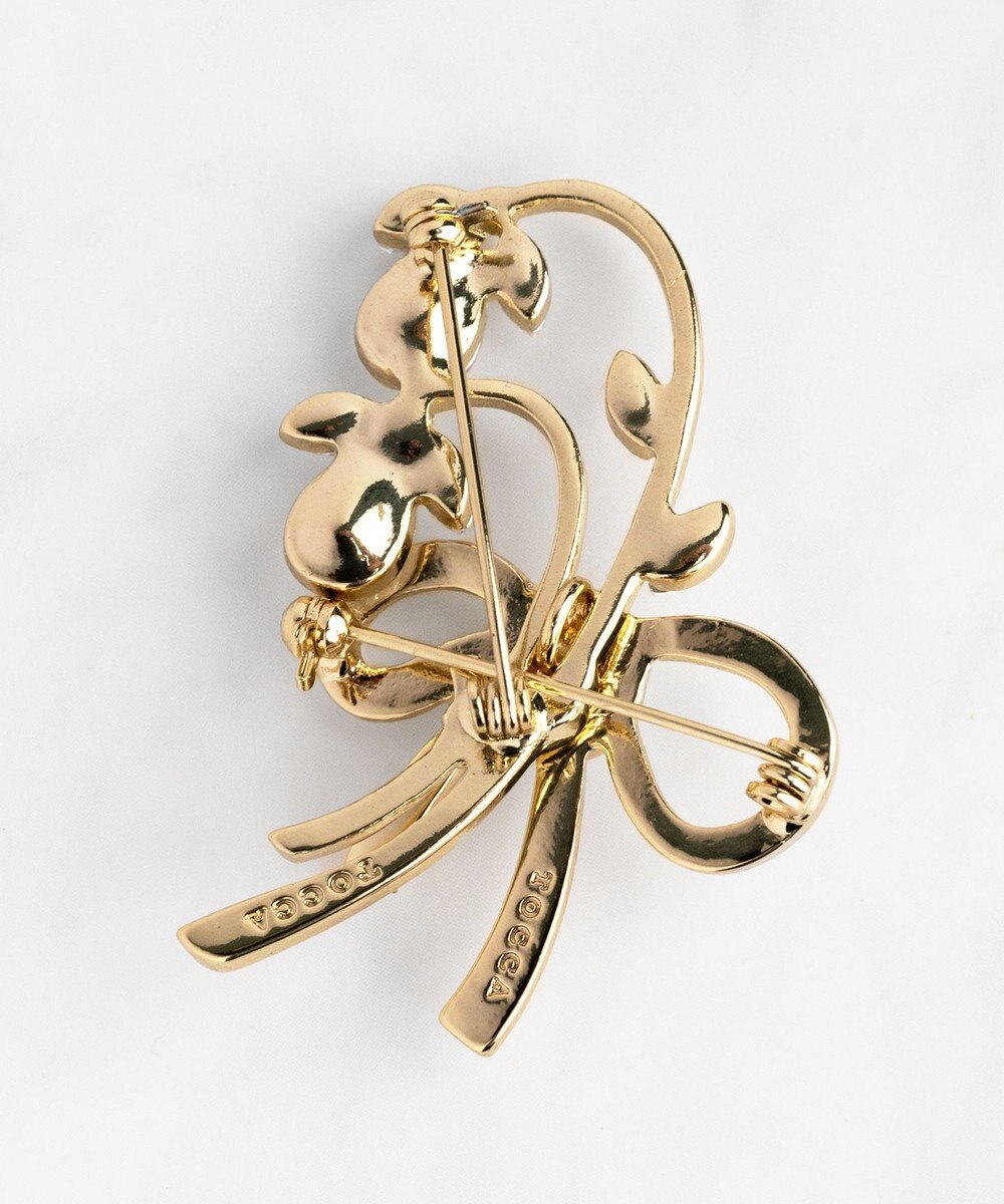 TOCCA RIBBON＆FLOWER BROOCH NECKLACE 2セット ブローチネックレス 