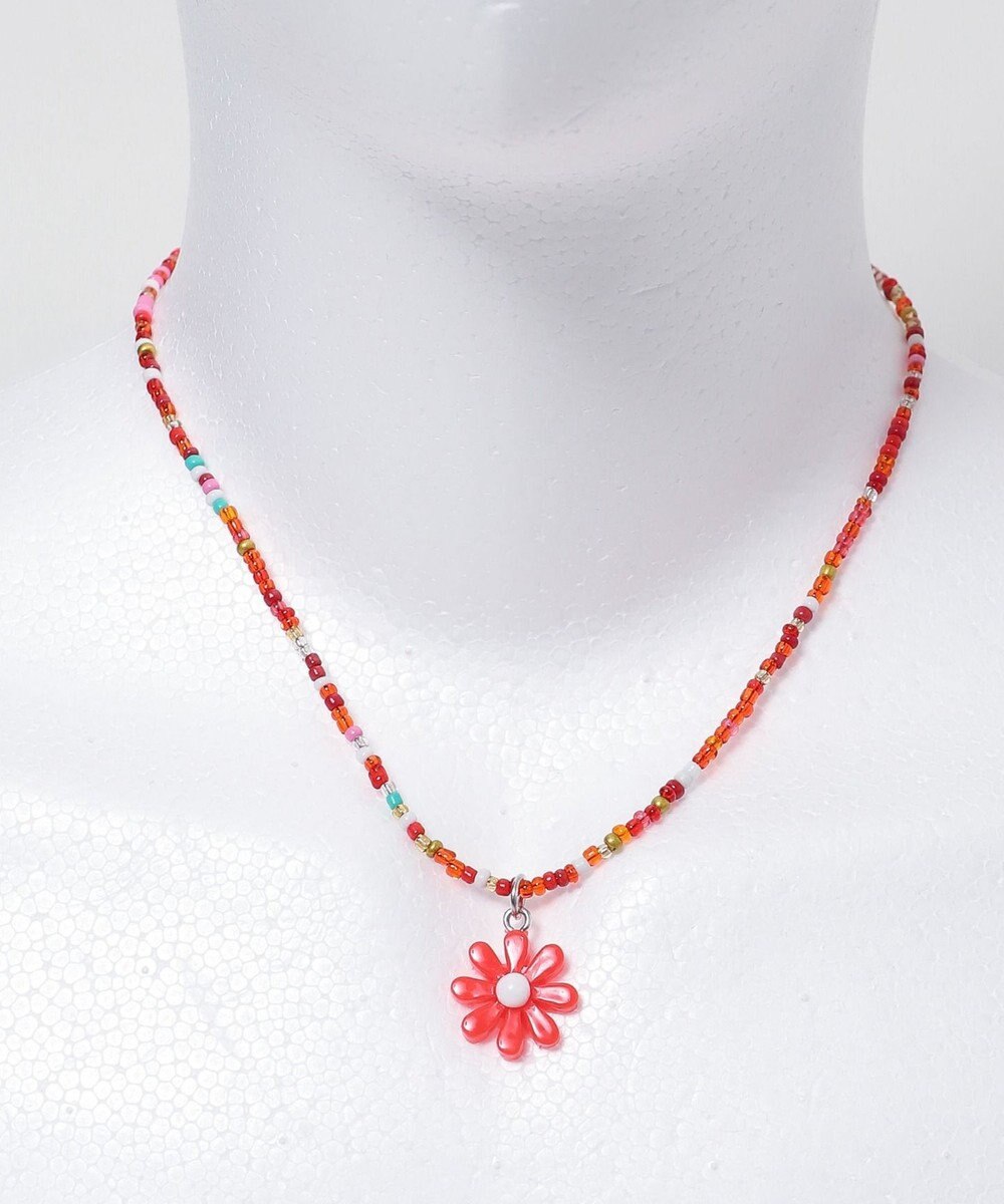 WEGO Lフラワーカラービーズネックレス 