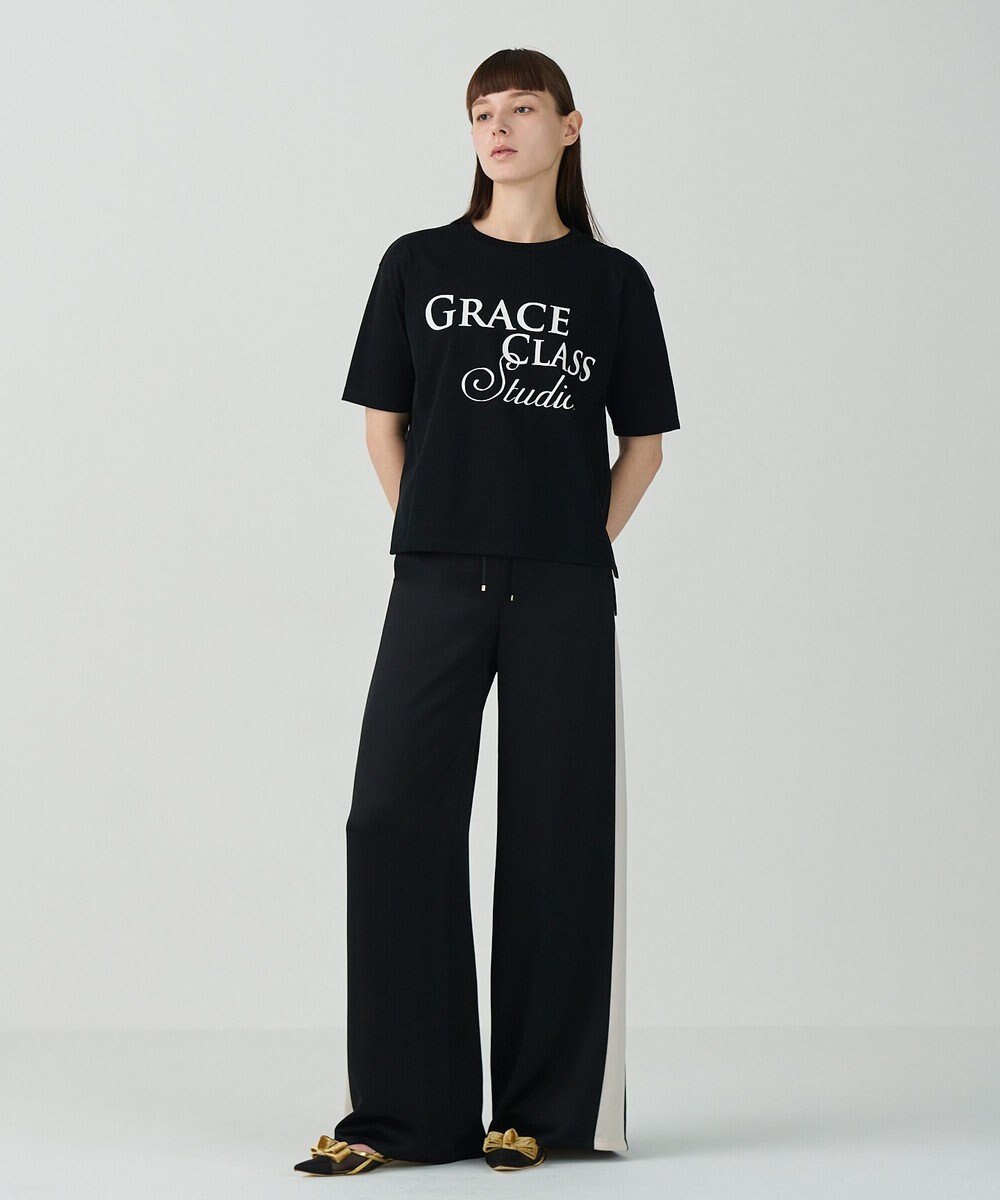 GRACE CONTINENTAL レタードシルケットTシャツ 