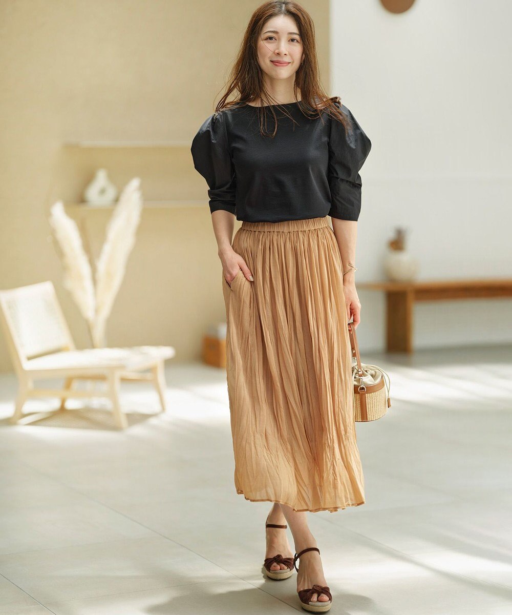 組曲 L 【接触冷感】コンビネーションポンチデザイン カットソー 