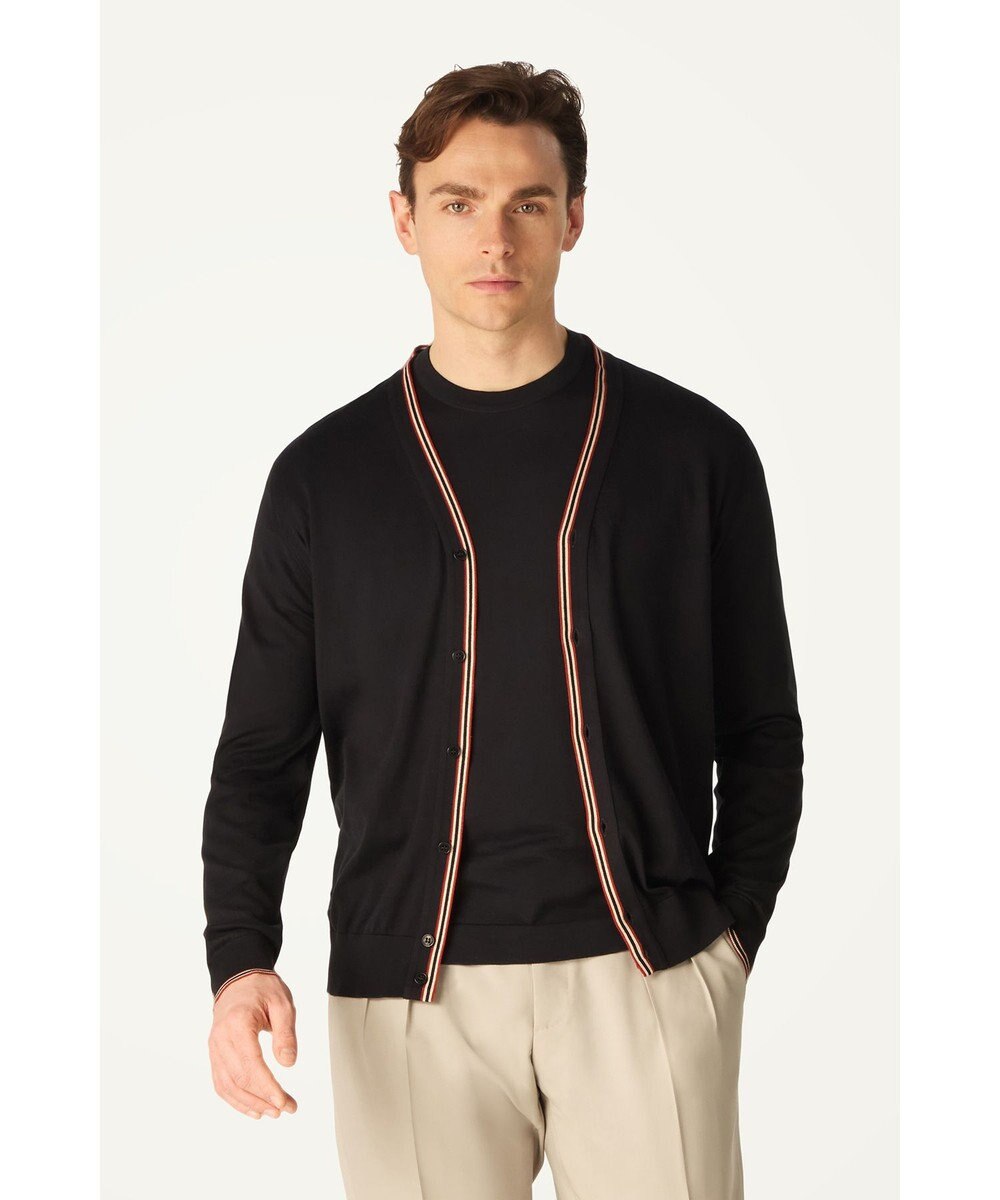 DAKS John Smedley for DAKS ハウスストライプカーディガン 