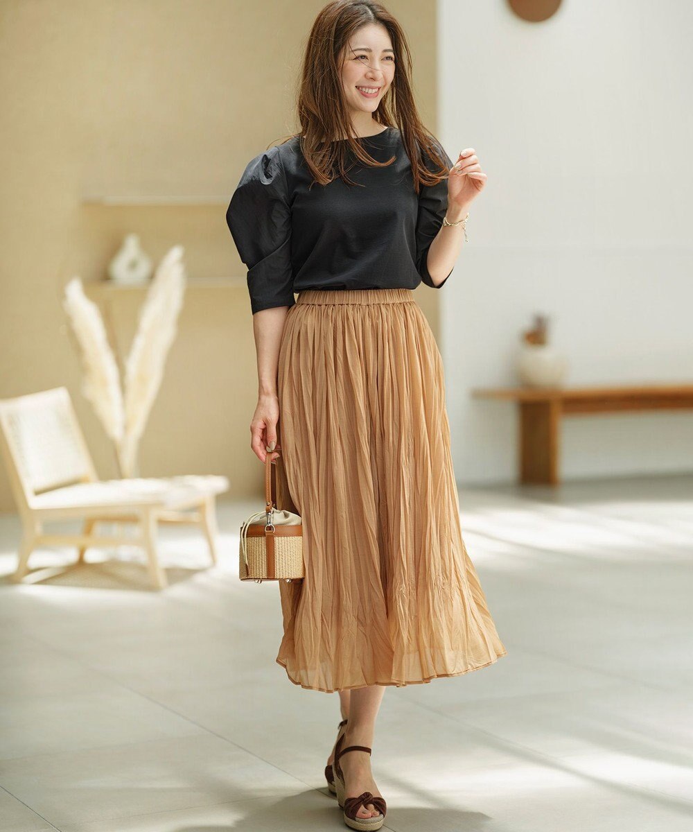 組曲 L 【接触冷感】コンビネーションポンチデザイン カットソー 