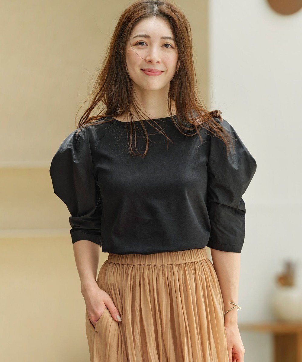 組曲 L 【接触冷感】コンビネーションポンチデザイン カットソー 