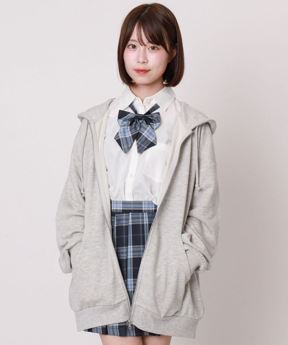 WEGO 【SCHOOLITEM】ルーズフィットZIPパーカー 