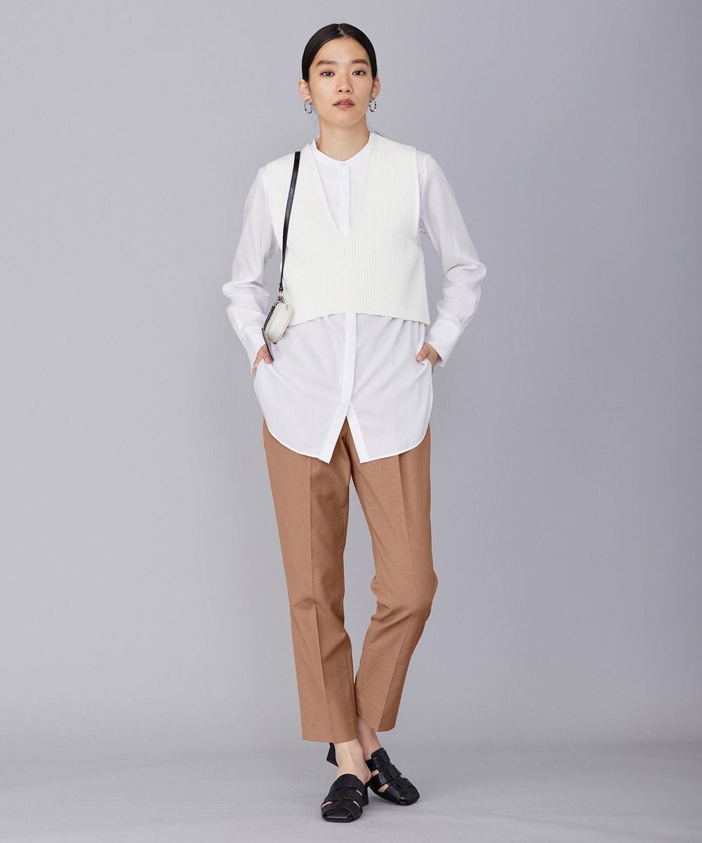 ICB L 【洗える】 リヨセルローン ブザムシャツ 