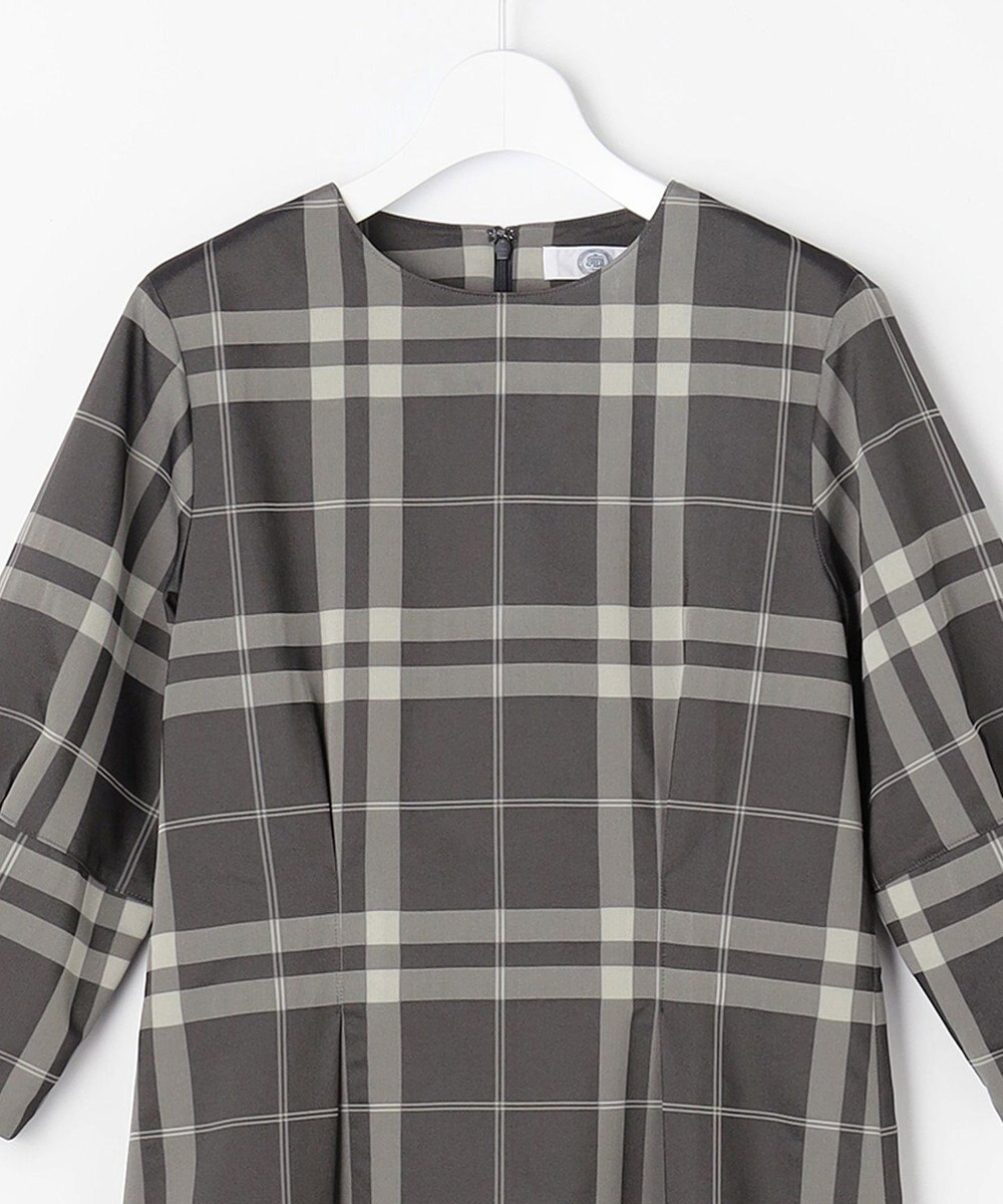 J.PRESS LADIES L ブロックチェックジャガード ワンピース 