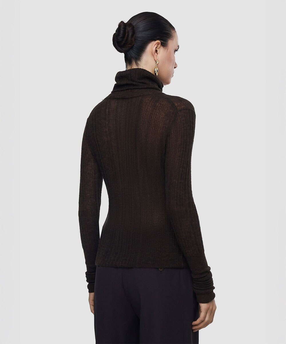 JOSEPH シアーウールリブ ハイネックニット 