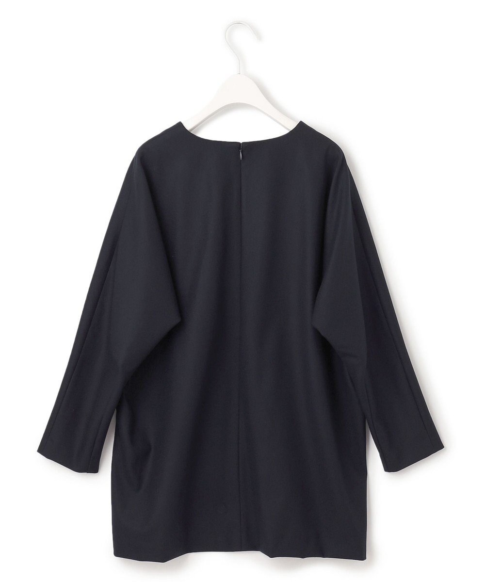 ICB 【洗える・WEB限定カラーあり】 ウールミルドサキソニー キーネックブラウス 