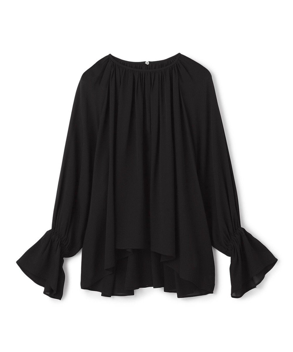 BEIGE， 【洗える】MUSCARI / ソフトシルクキャンディースリーブブラウス 