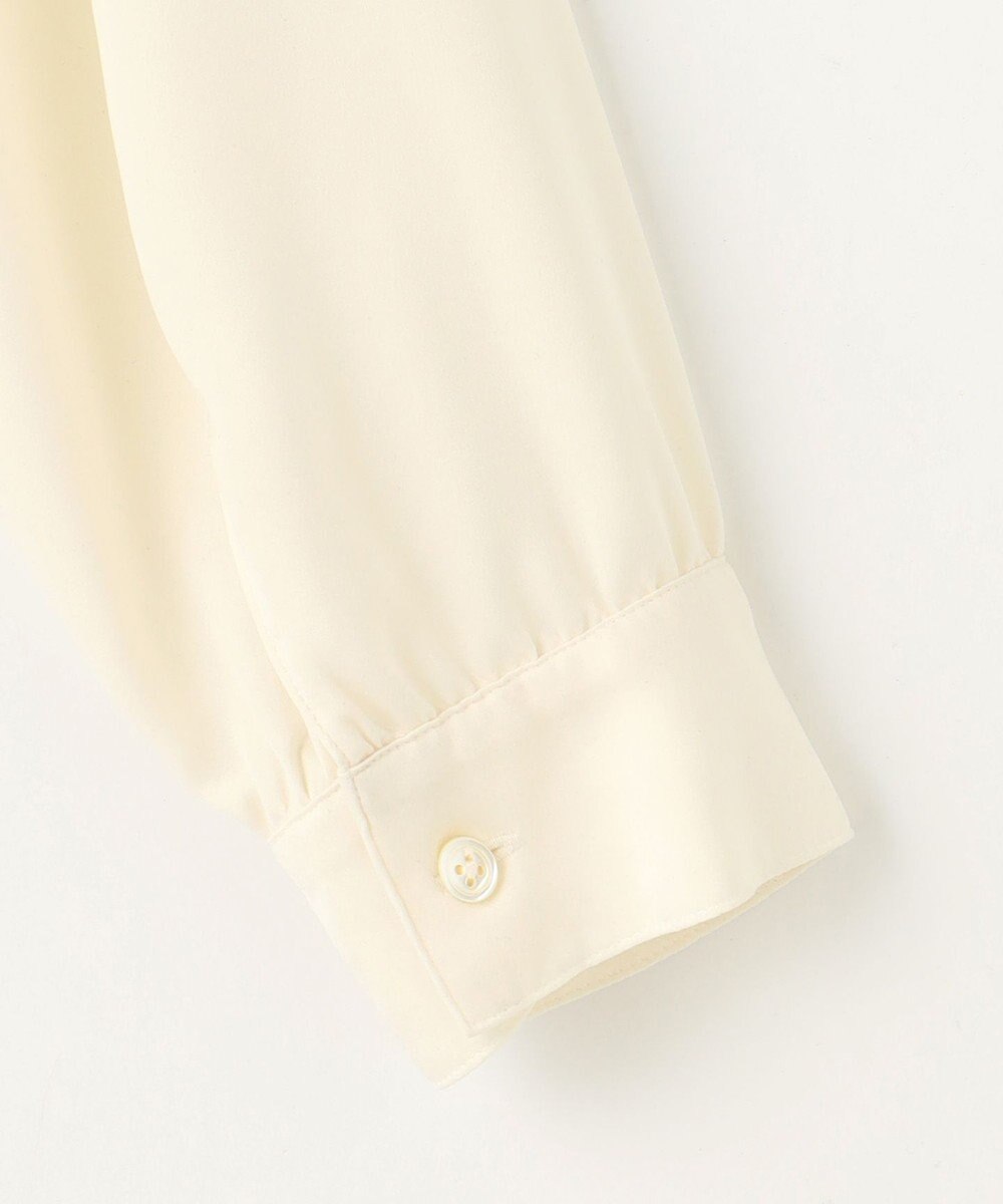 J.PRESS LADIES L 【洗える】ピーチサテン ボウタイ ブラウス 