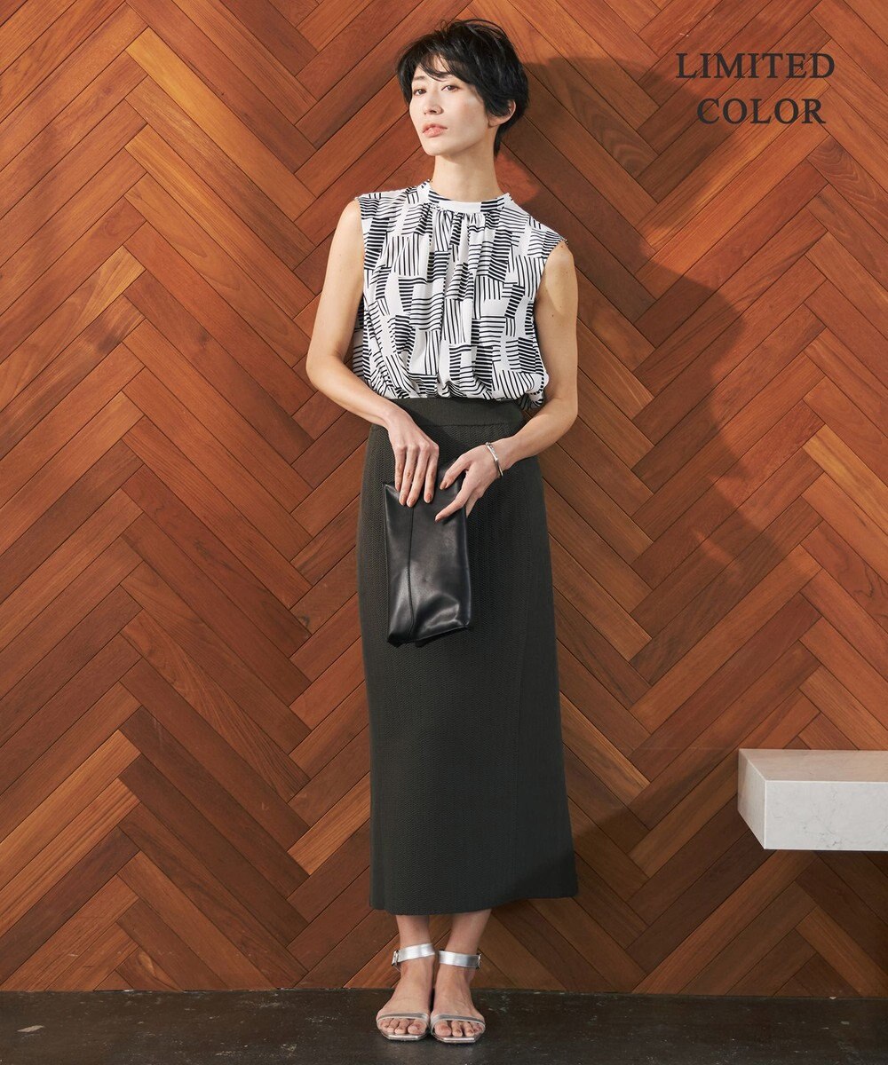 ICB 【WEB限定カラーあり】 Back Satin Amunzen ノースリーブブラウス 