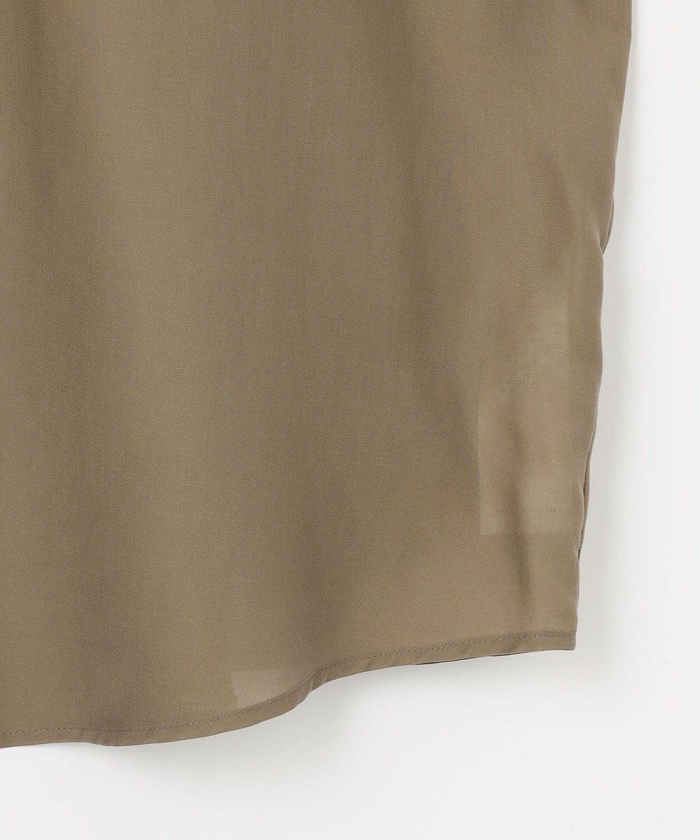 自由区 S 【洗える】キュプラコットンツイルプルオーバー ブラウス 