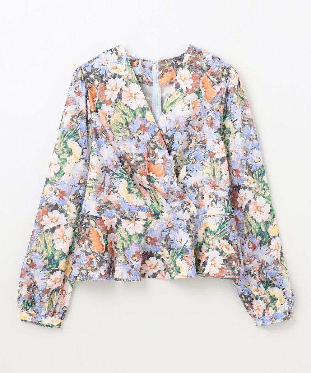 GRACE CONTINENTAL グラデフラワープリントトップ 