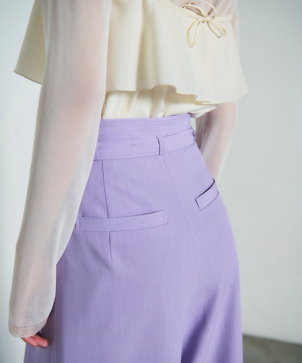 GRACE CONTINENTAL ツータックベルトワイドパンツ 