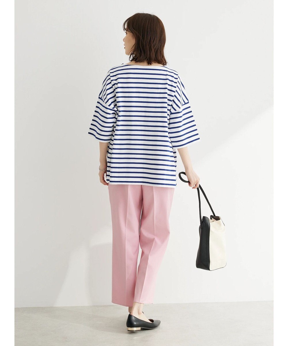 Green Parks ボーダーボートネック７分袖プルオーバー 