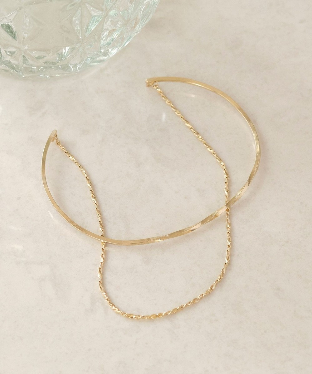 Phoebe クラッカードレーブバングル　ゴールド 