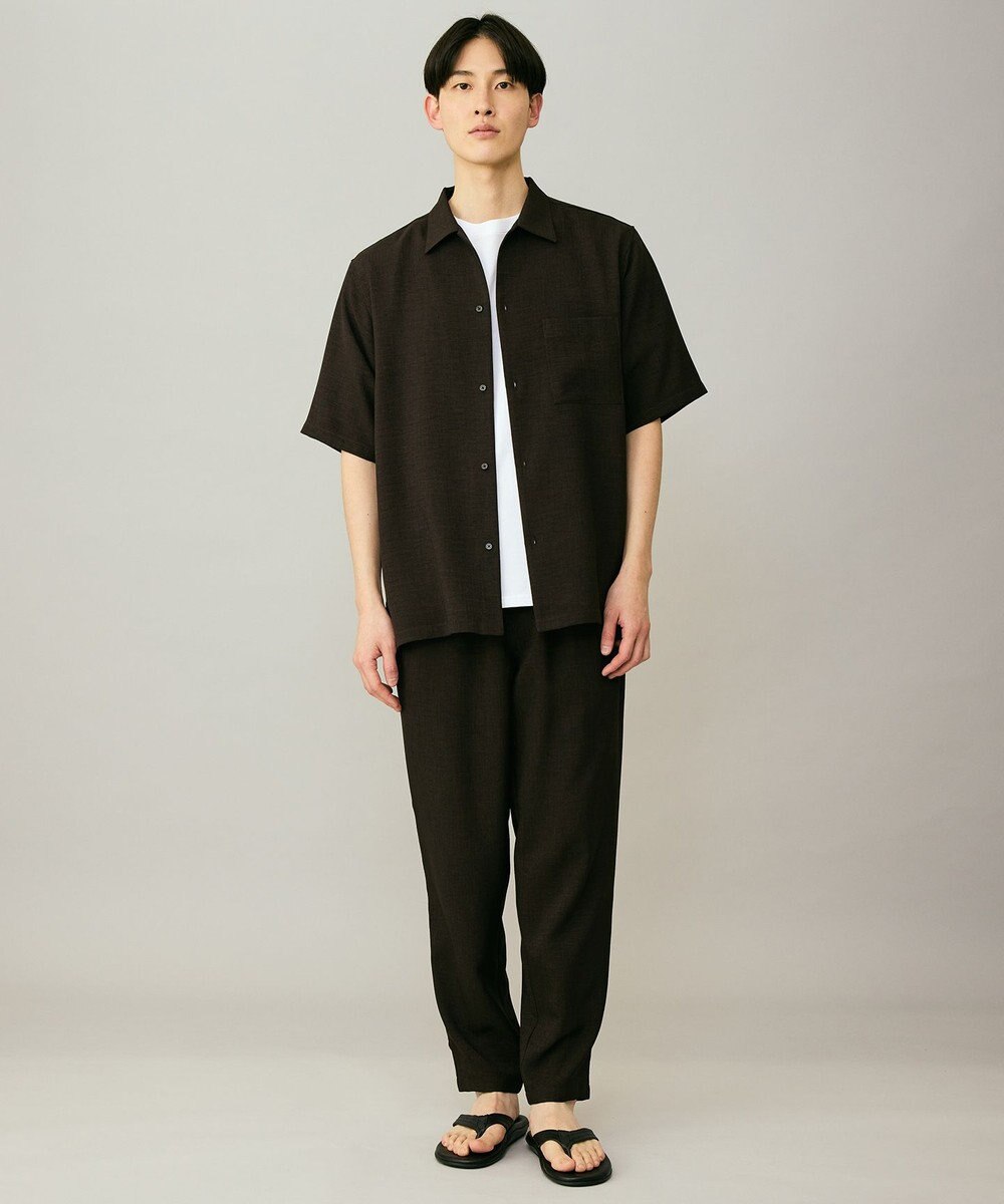 UNFILO MENS リネンライク イージーテーパード 