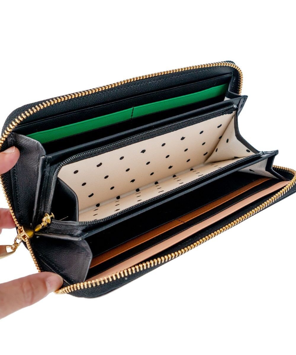 tsumori chisato CARRY ラブワッペン ラウンドファスナー長財布 