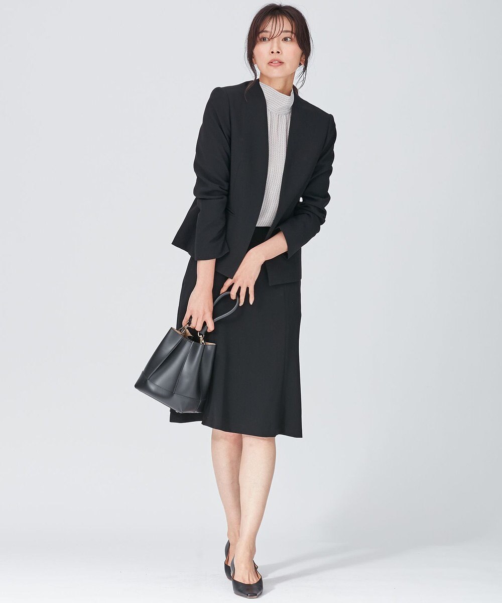 23区 L 【洗える】ヴィンテージ プリント ボウタイ ブラウス 