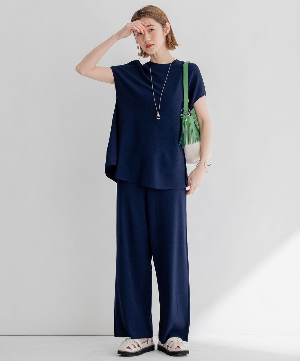 23区 【洗える】レーヨンポリエステルストレッチ フレア ニット 