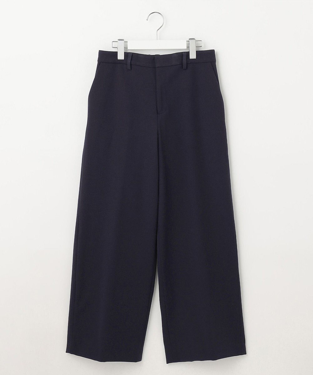 自由区 【裏起毛/撥水加工】TRギャバ ワイドクロップドパンツ 