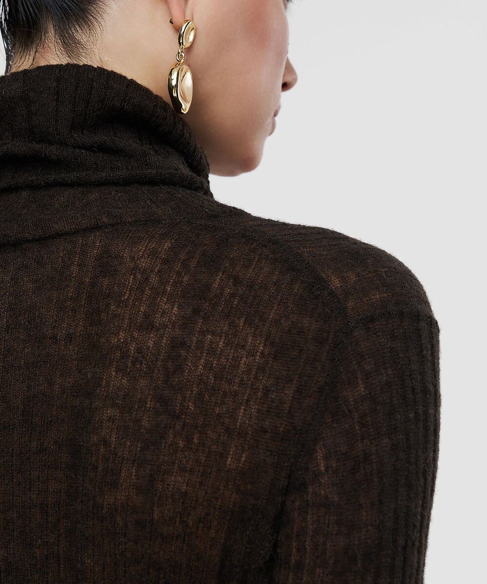 JOSEPH シアーウールリブ ハイネックニット 