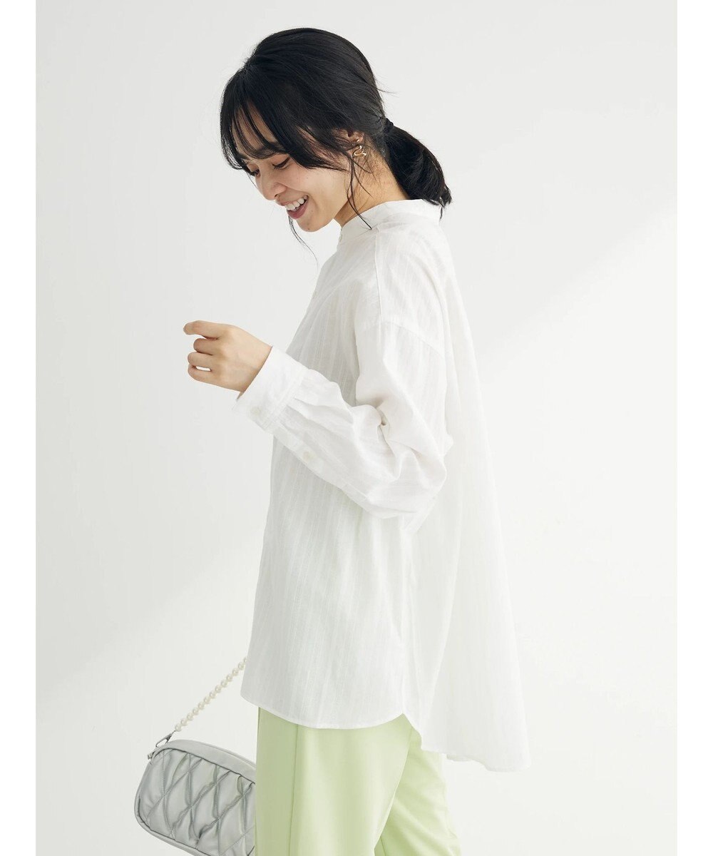 Green Parks カラミバンドカラーシャツ 