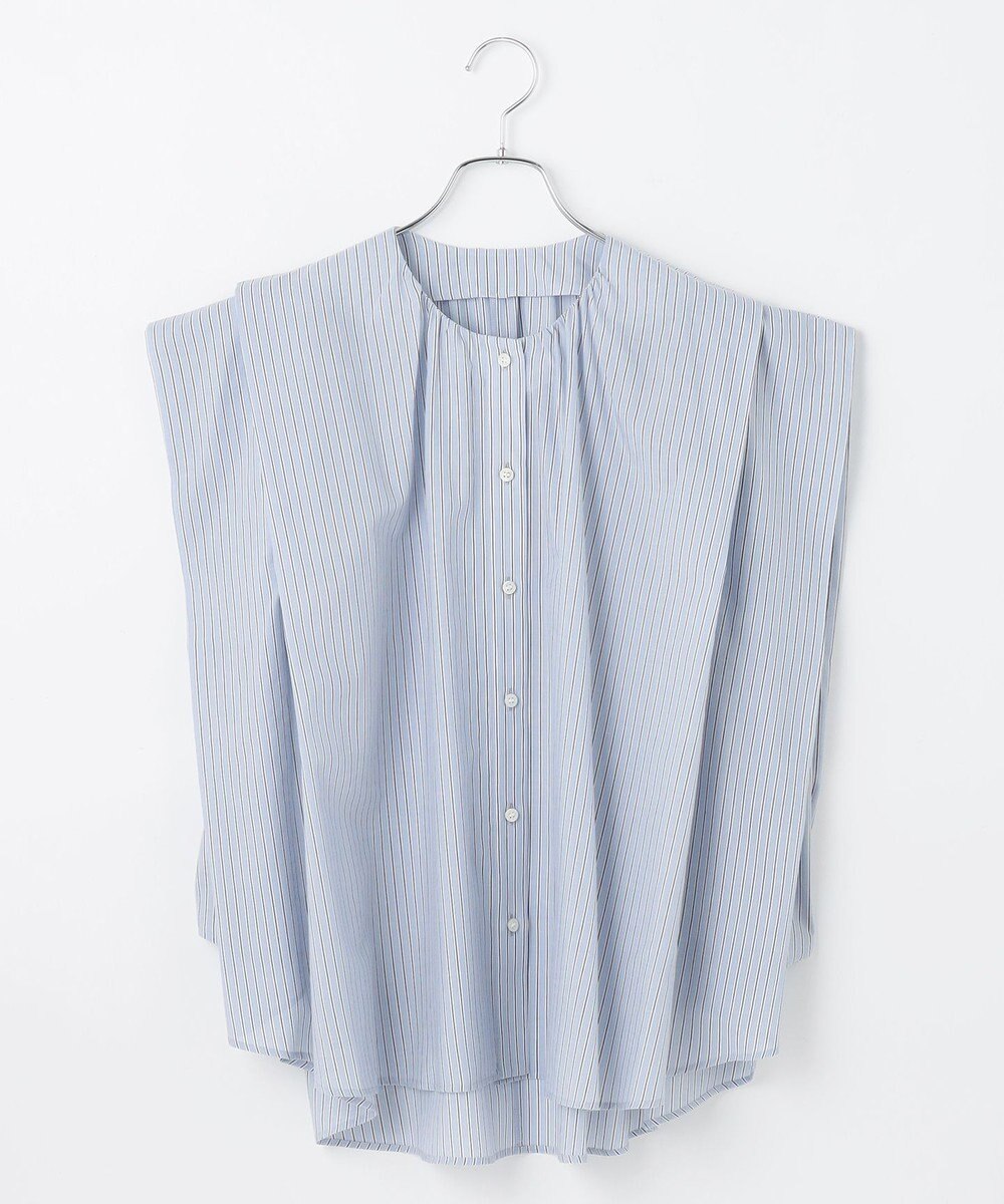 #Newans 【金子綾さんインスタライブご紹介アイテム】マルチストライプノースリーブシャツ 