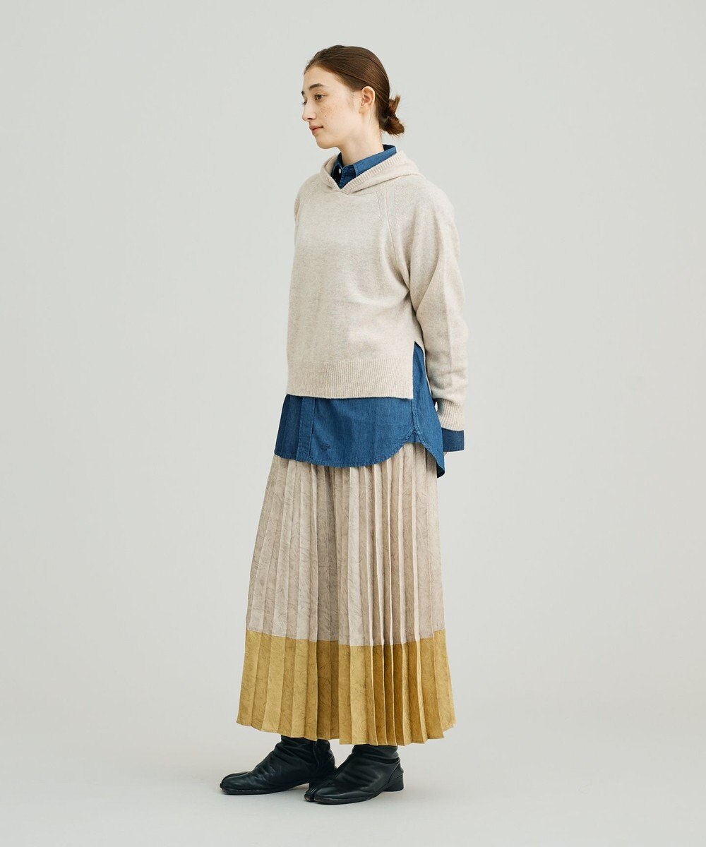 J.PRESS YORK STREET 【WOMEN】ウールカシミヤ フーディニット 