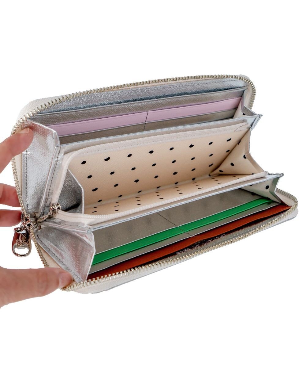 tsumori chisato CARRY ラブワッペン ラウンドファスナー長財布 