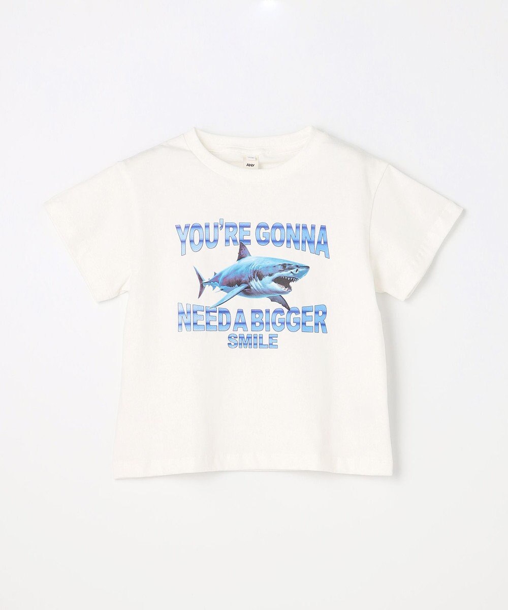 ANY KIDS 【洗濯機可能】サメプリント 半袖Tシャツ 