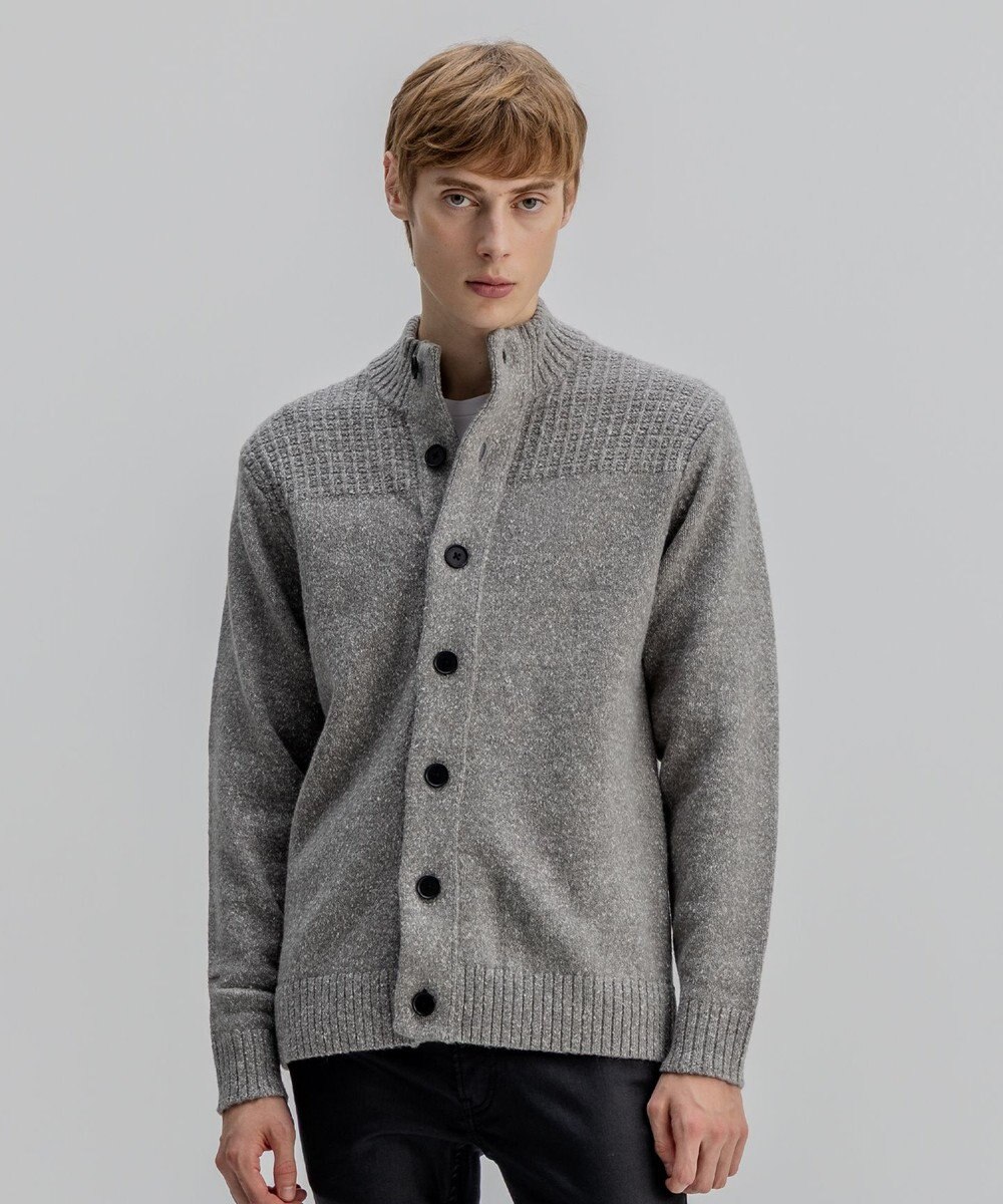 JOSEPH HOMME 【WEB・一部店舗限定  】 シャギーメランジ　ハイネックカーディガン 