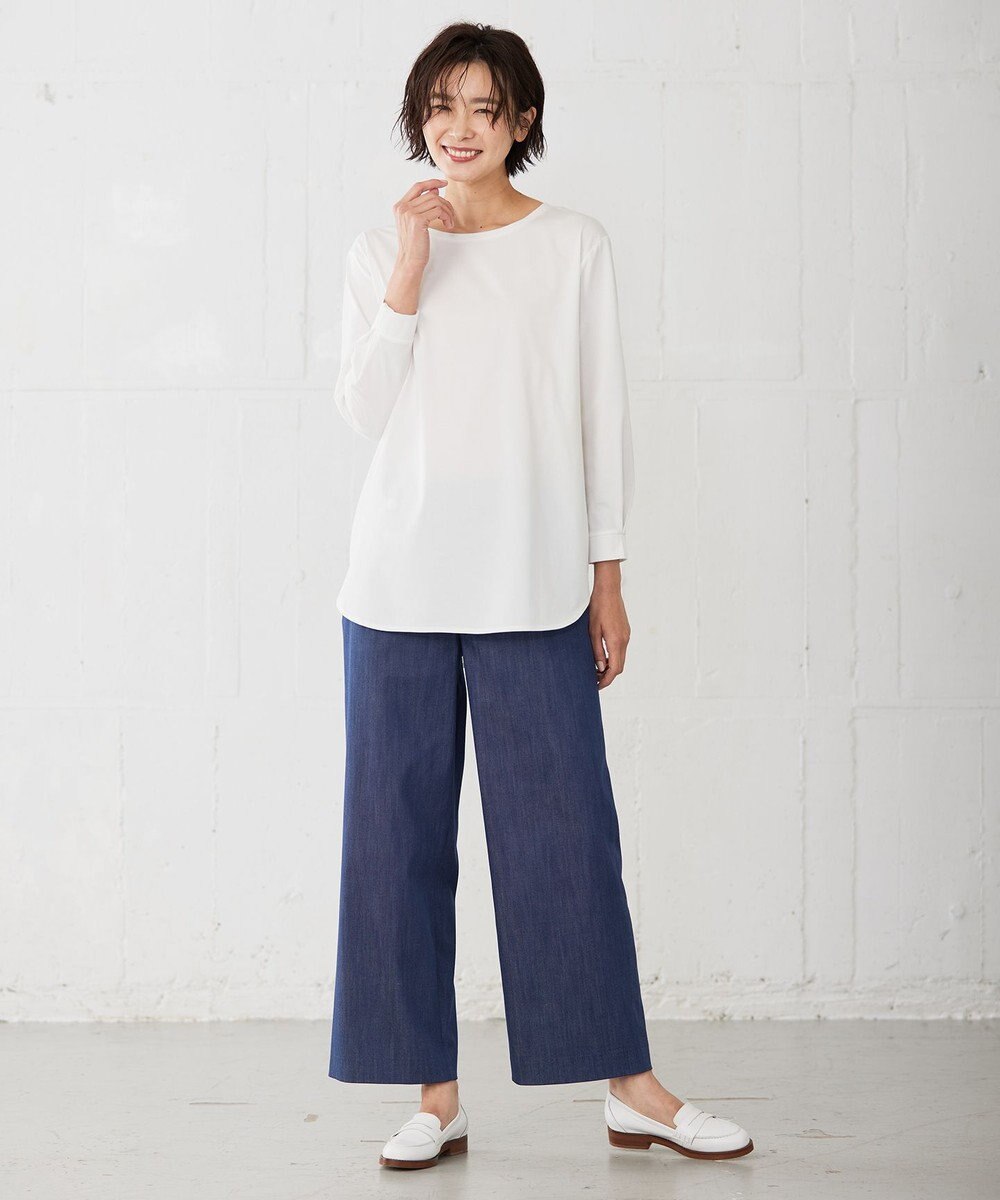 J.PRESS LADIES ベーシックジャージー ロングTシャツ カットソー 