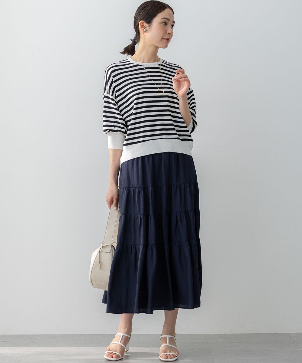 組曲 ドルマンスリーブ7分袖 ニットＴ 