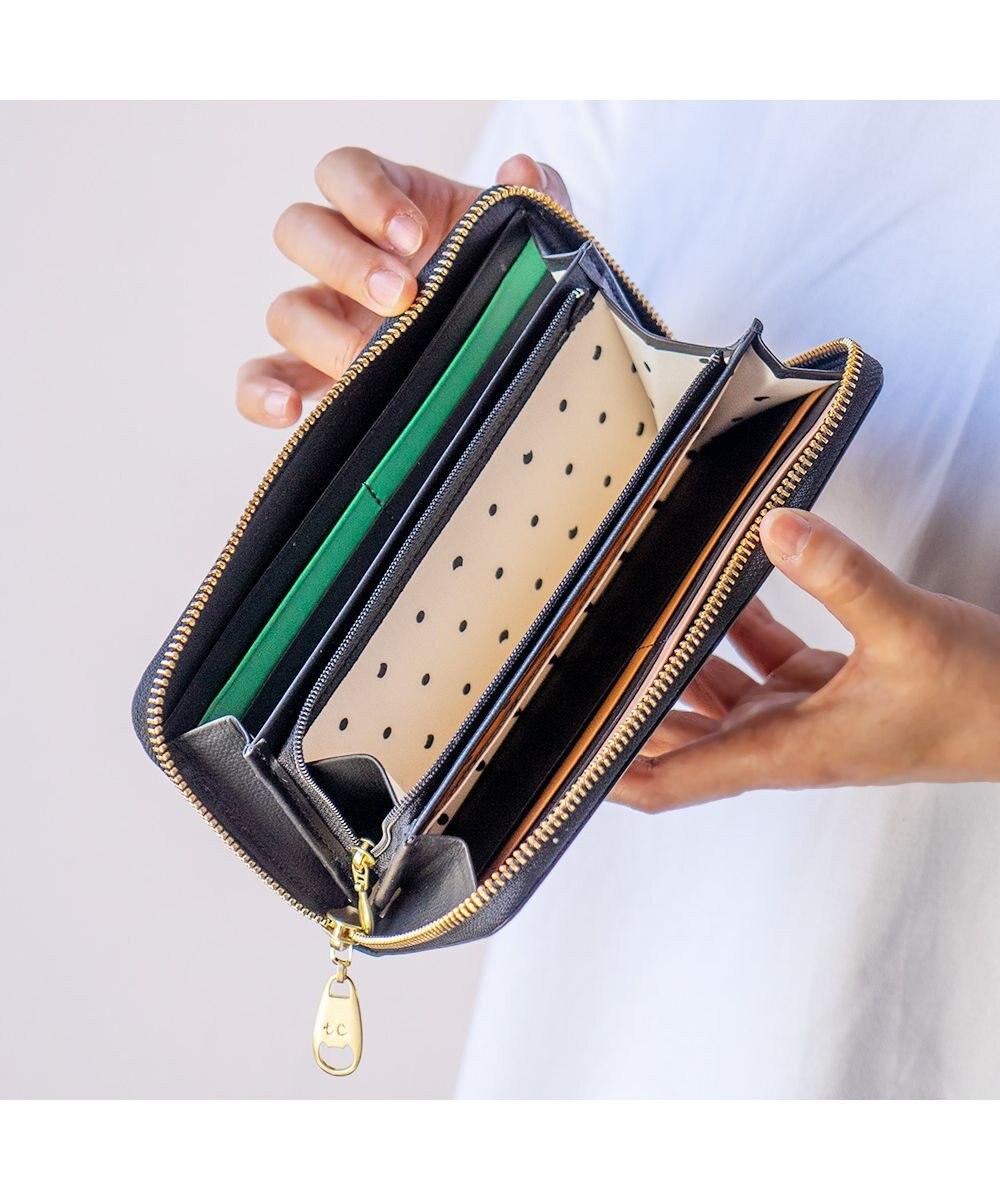 tsumori chisato CARRY ラブワッペン ラウンドファスナー長財布 