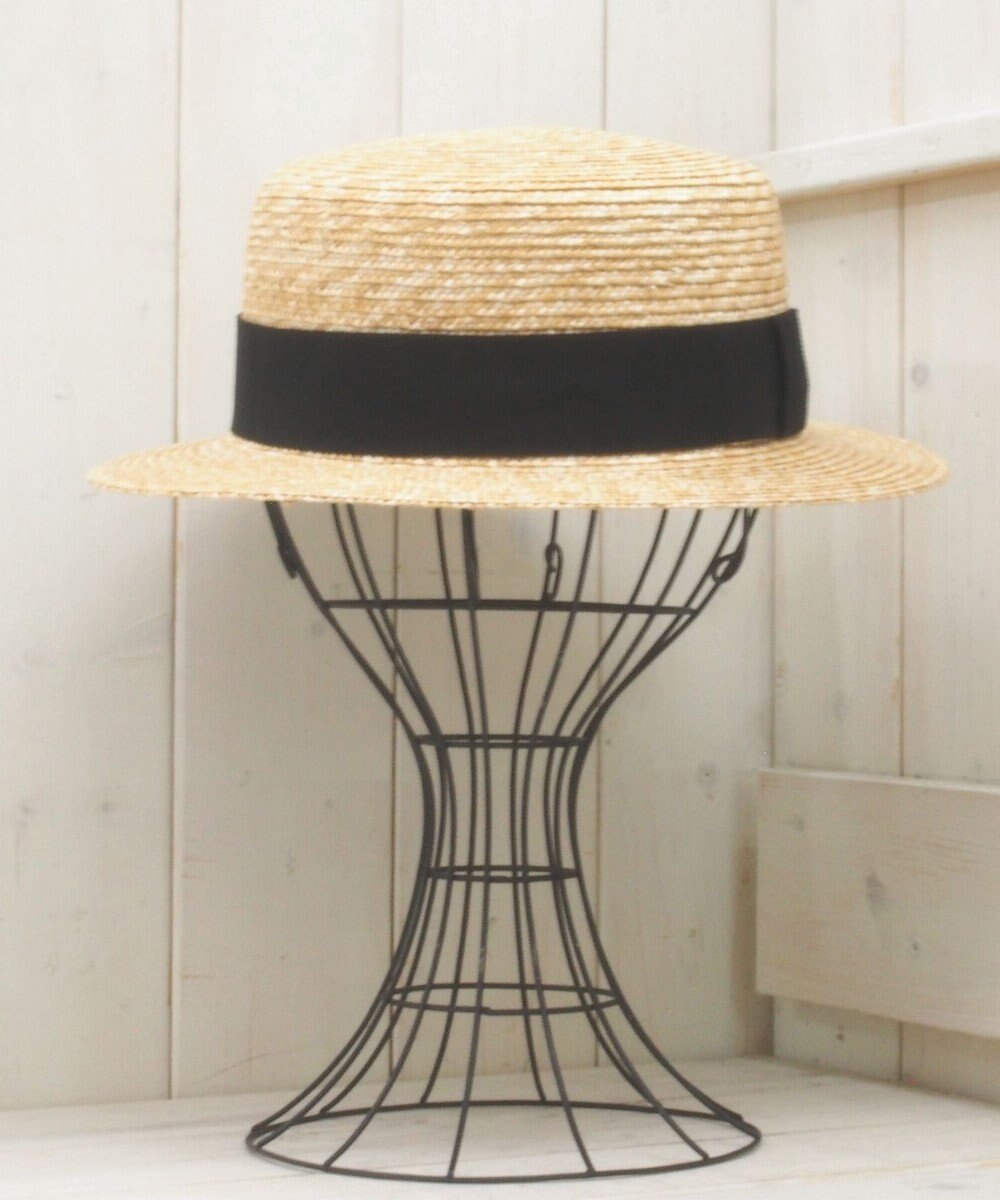 石田製帽 【UNISEX】 細麦ストローハット キャノチエ 