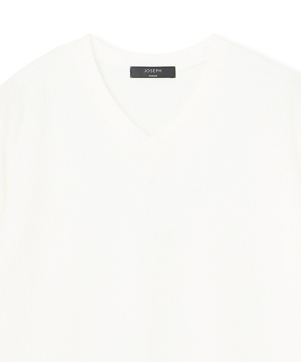 JOSEPH HOMME 新素材【清涼感】メランジクロスジャージー　Vネック半袖カットソー 