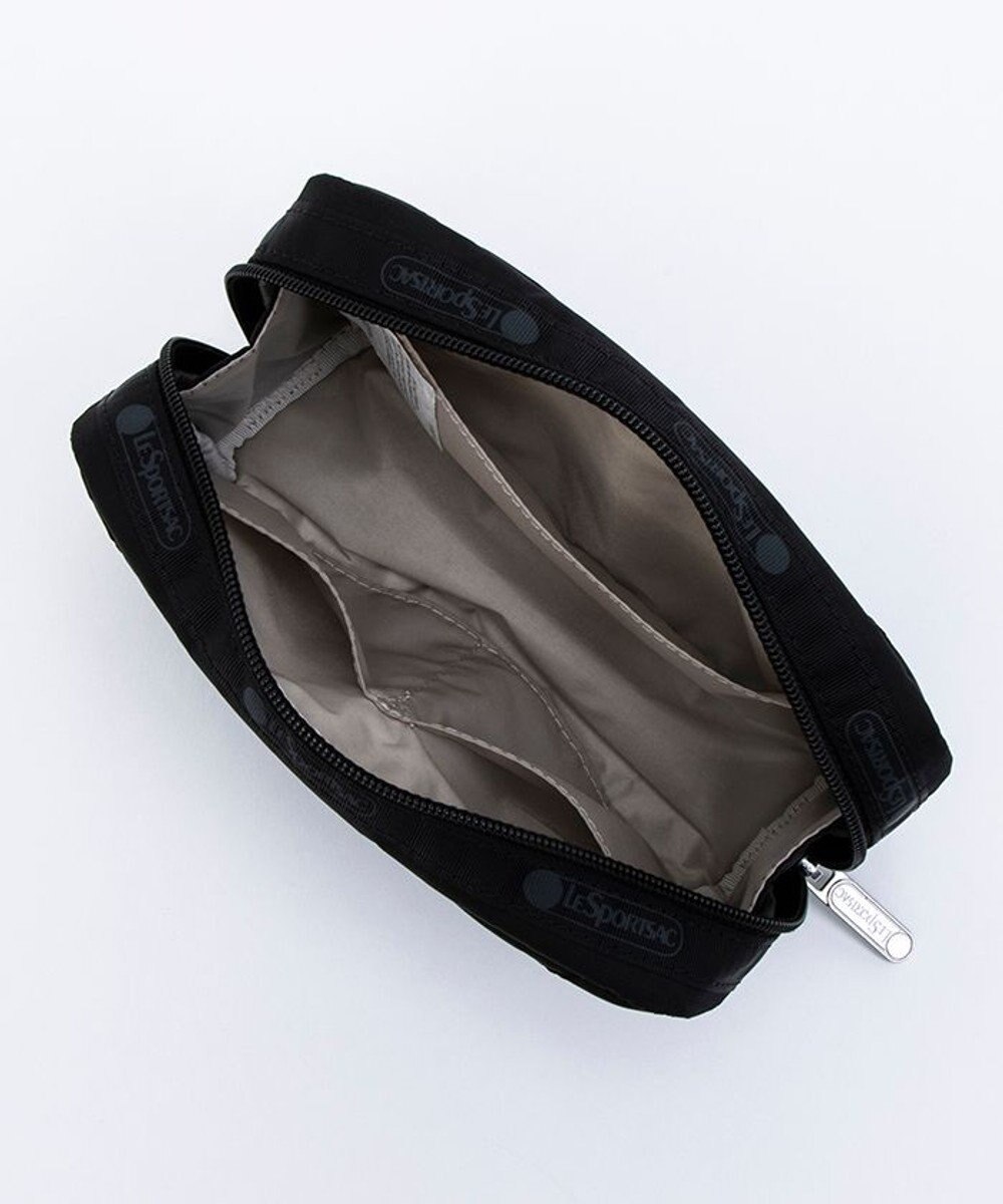 LeSportsac RECTANGULAR COSMETIC/ブラックキルトスタッズ 