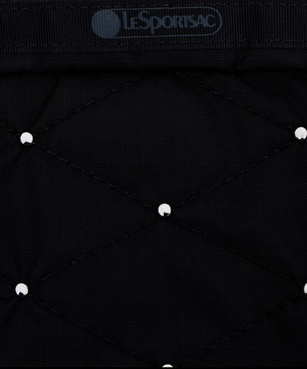 LeSportsac RECTANGULAR COSMETIC/ブラックキルトスタッズ 