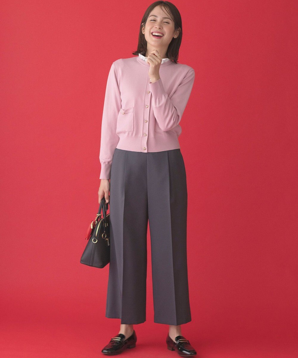 組曲 L ハートボタン ニットカーディガン 