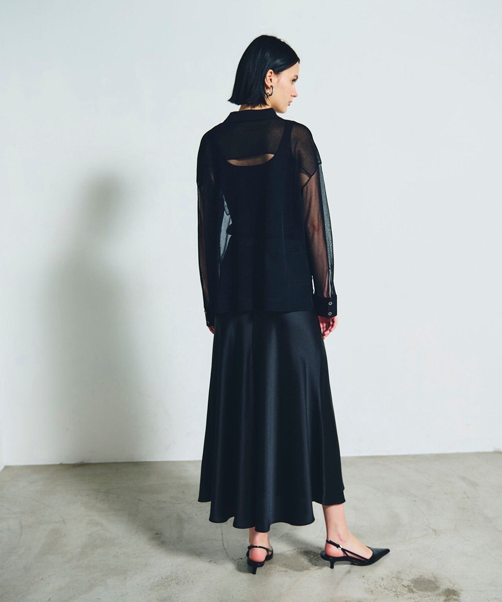 GRACE CONTINENTAL ニットシアーシャツ 