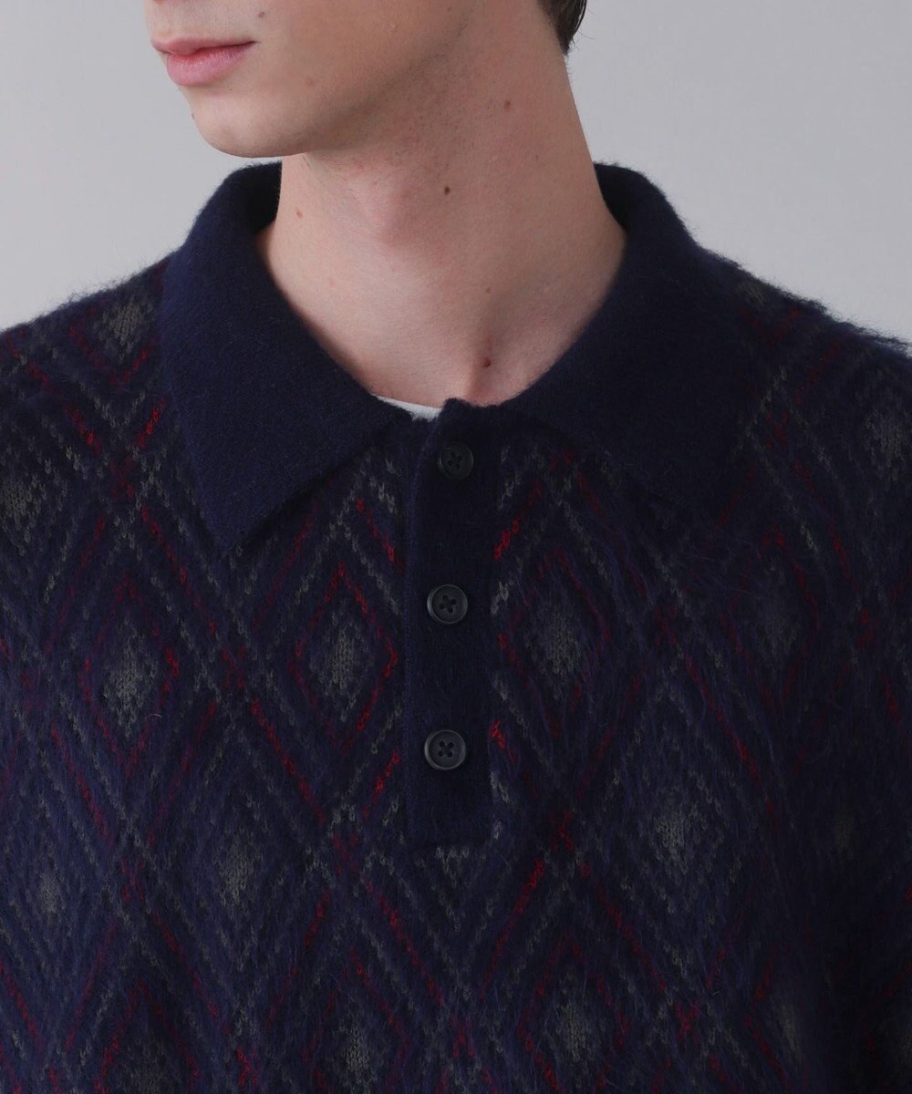 WEGO 【ユニセックス着用ITEM】アーガイルニットポロ 