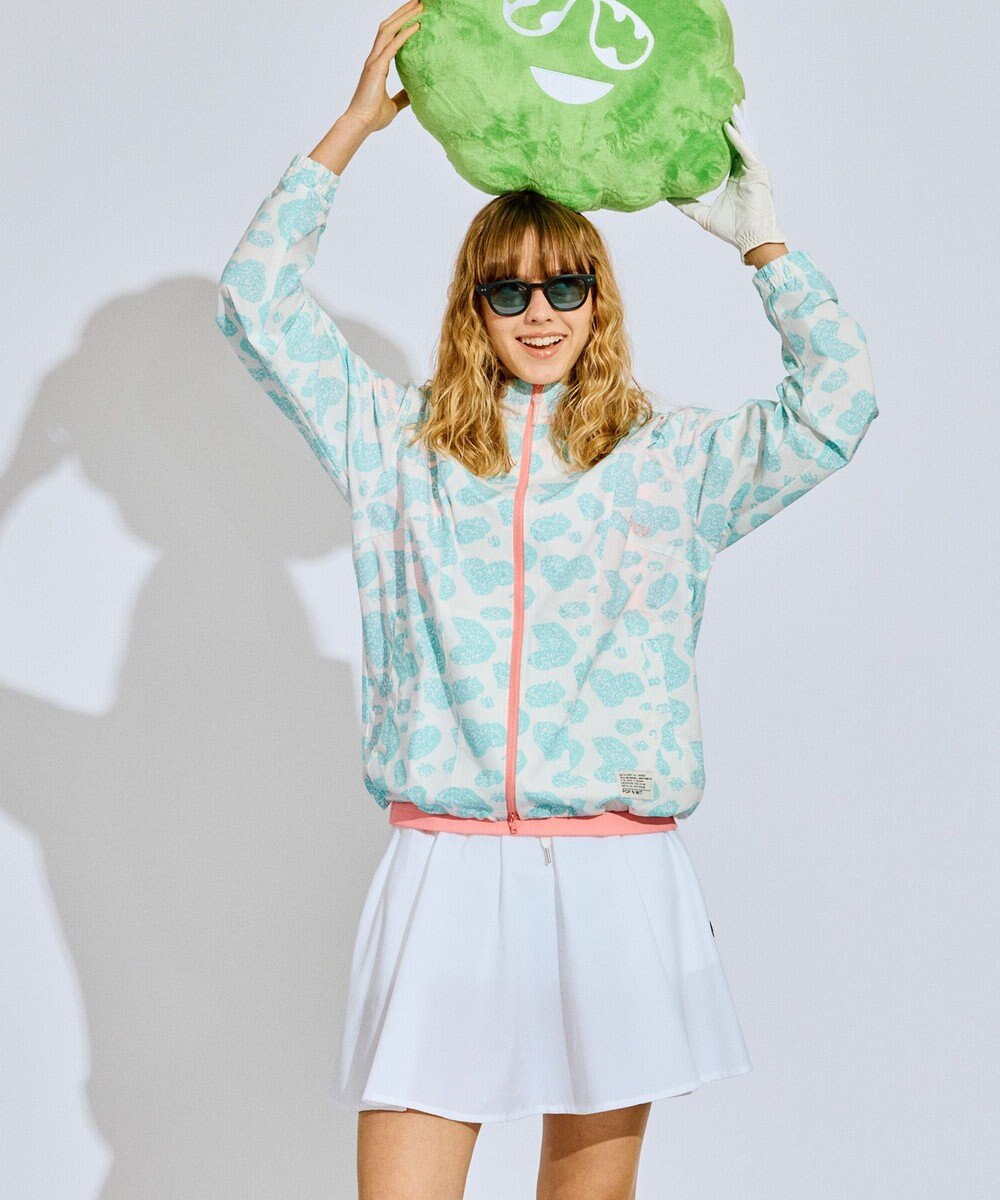 PW CIRCULUS 【撥水加工/ストレッチ】【WOMEN】アニマルドットブルゾン ゴルフウェア レディース 