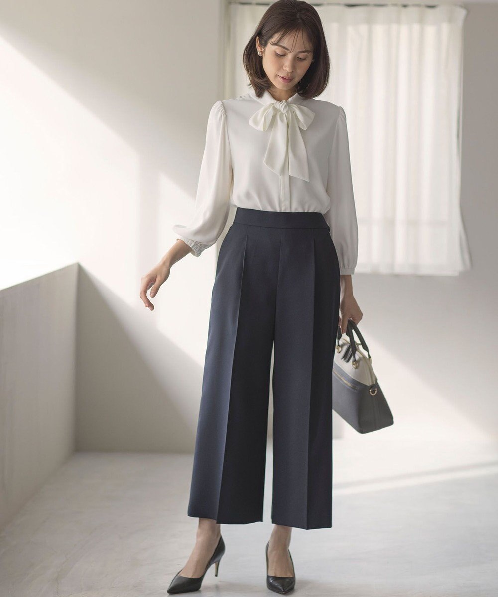 組曲 L 【ストレッチ・イージーケア】オシャクロス ガウチョパンツ 