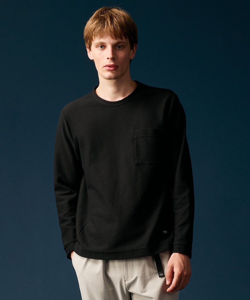 JOSEPH ABBOUD MOUNTAIN 【MADE IN JAPAN】ダイヤモンドワッフル 長袖 アウトドア Tシャツ 