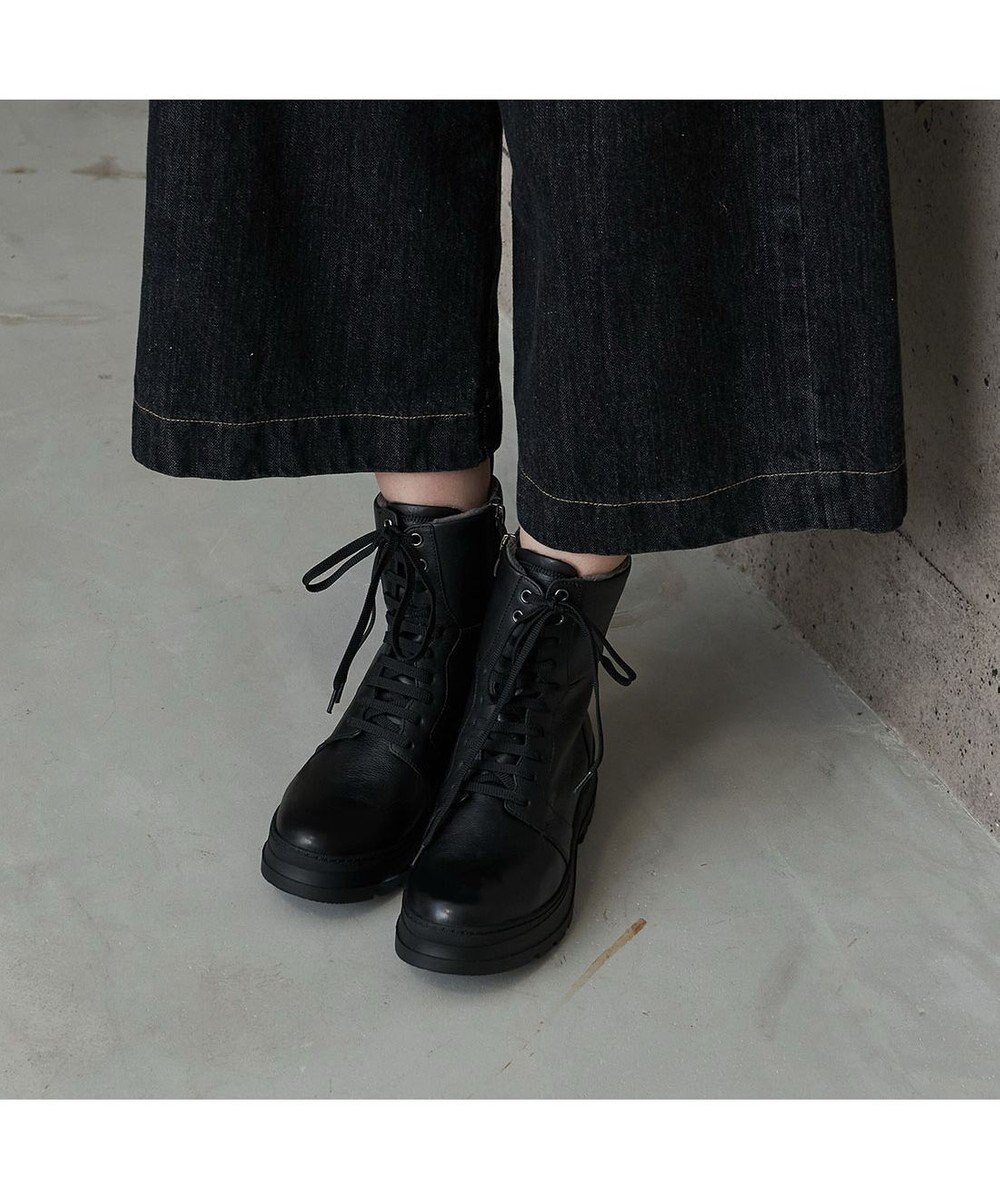 MODE ET JACOMO <carino>厚底レースアップブーツ 