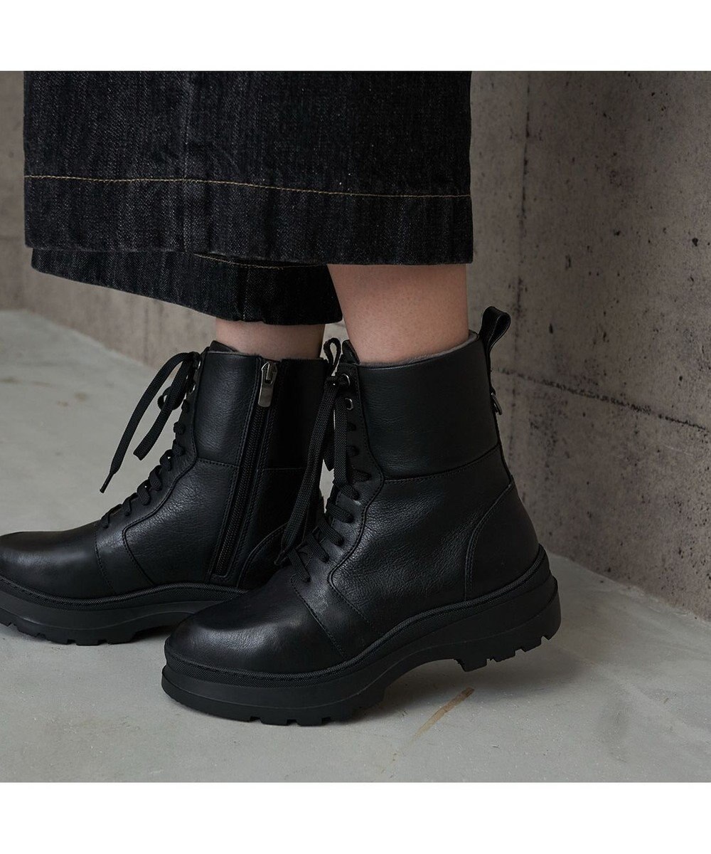 MODE ET JACOMO <carino>厚底レースアップブーツ 