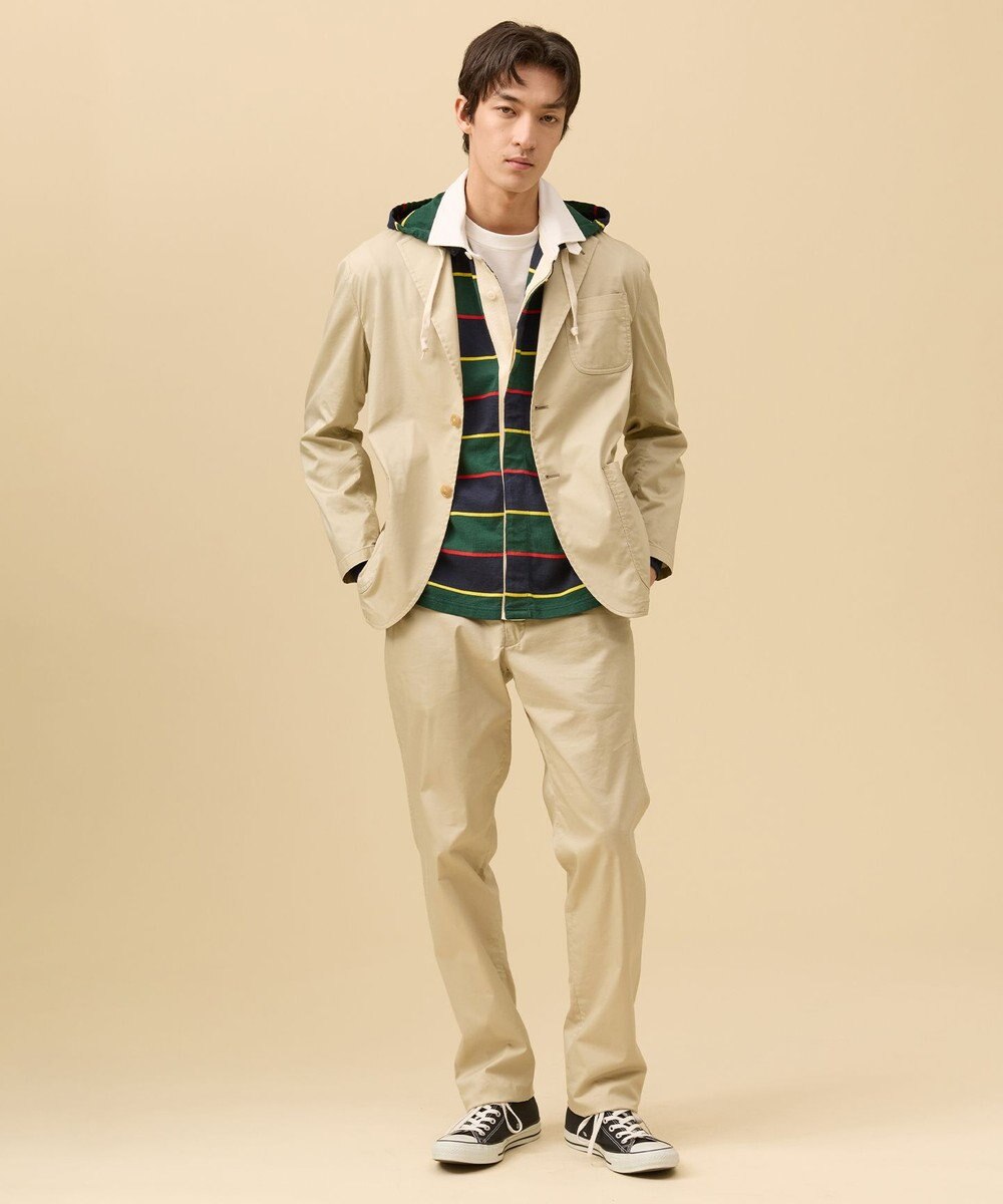 J.PRESS MEN 【フード取り外し可】フーデット ラガーシャツ 