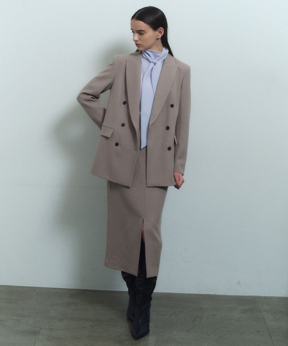 BEIGE， 【VERY NaVY12月号掲載】BUNNELL / ウールハイウエストタブボタンスカート 