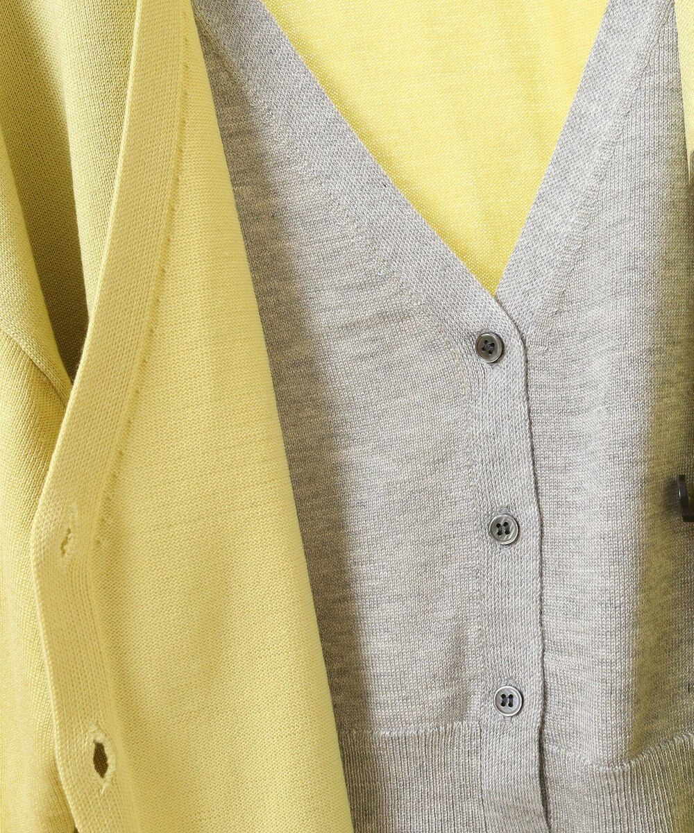 earth music&ecology レイヤード風ニットカーディガン 